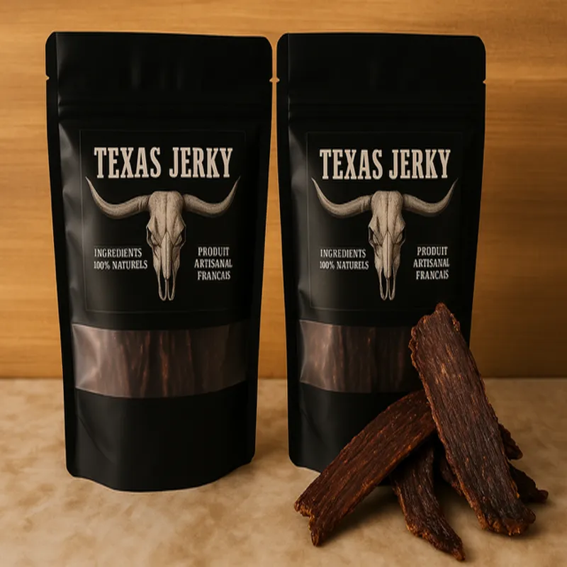 le-jerky-fran-ais-duo-b-uf-spicy-smoky-sweet-and-smoky-100-g image 1